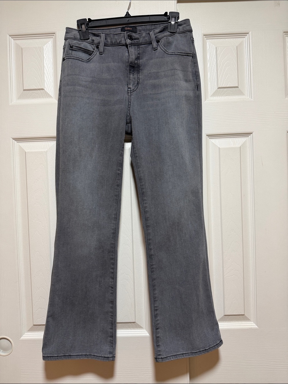 Quince Bella Stretch Kick Flare Jeans Greyed Out - Size 30 - Picture 2 of 9
